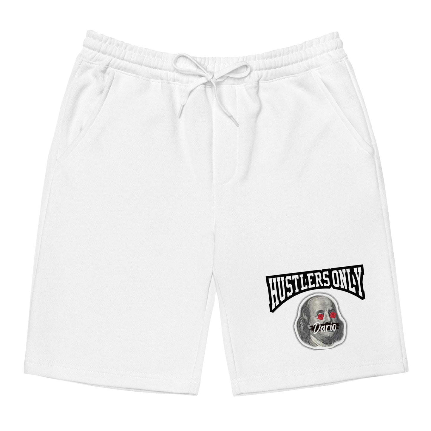 Men's Hustler$ Only White shorts