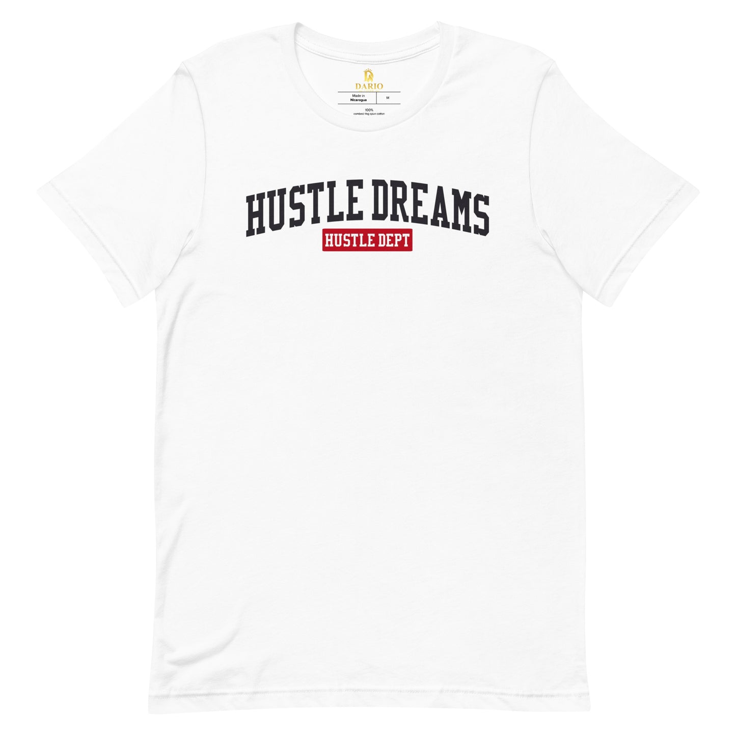 Men’s Hustle Dreams Varsity Red/Black Tee