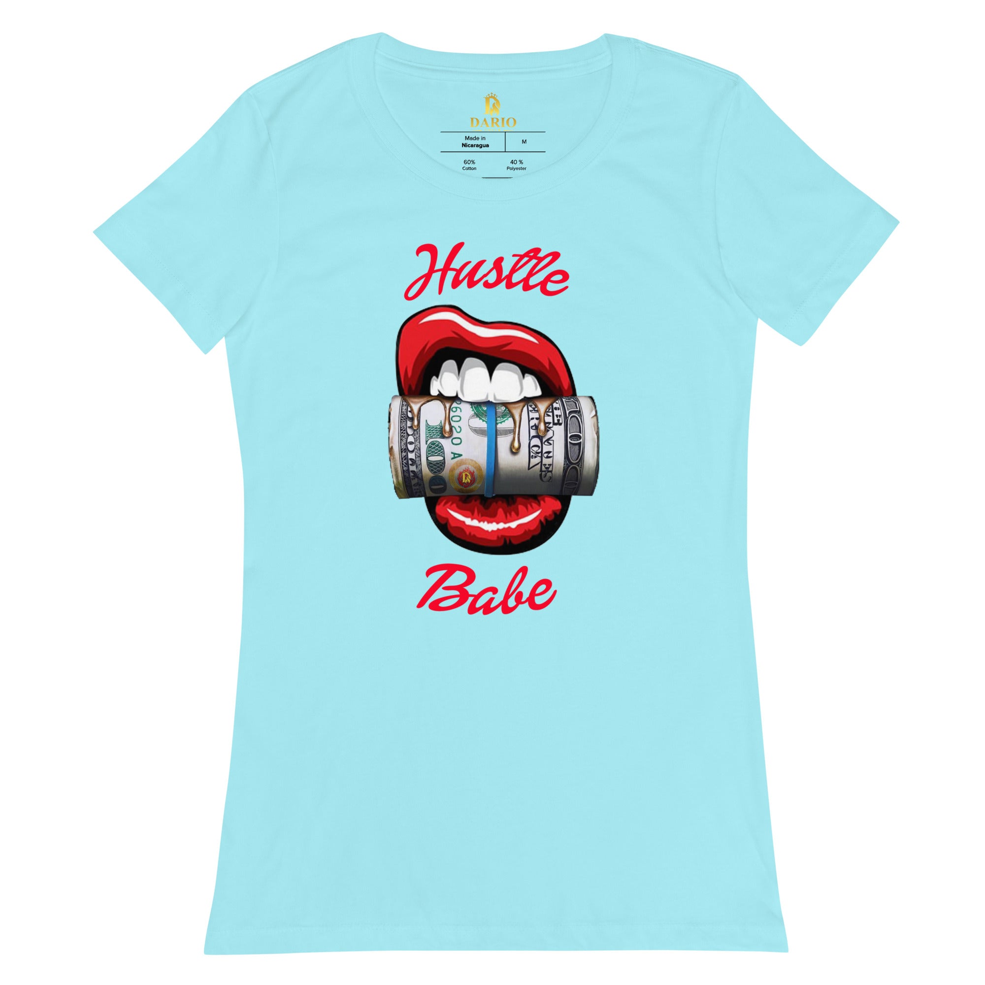 Women’s fitted Hustle Babe Red Tee