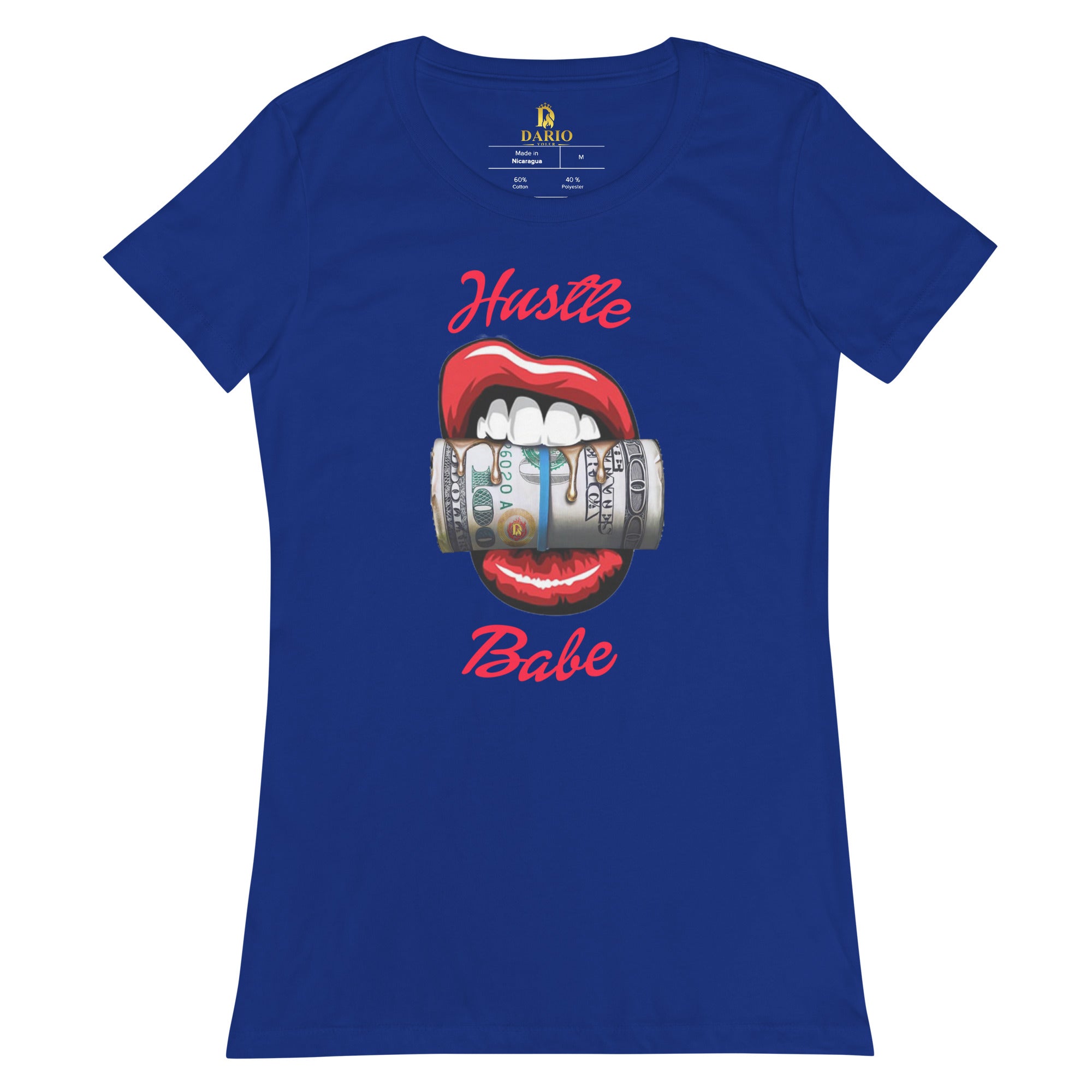 Women’s fitted Hustle Babe Red Tee