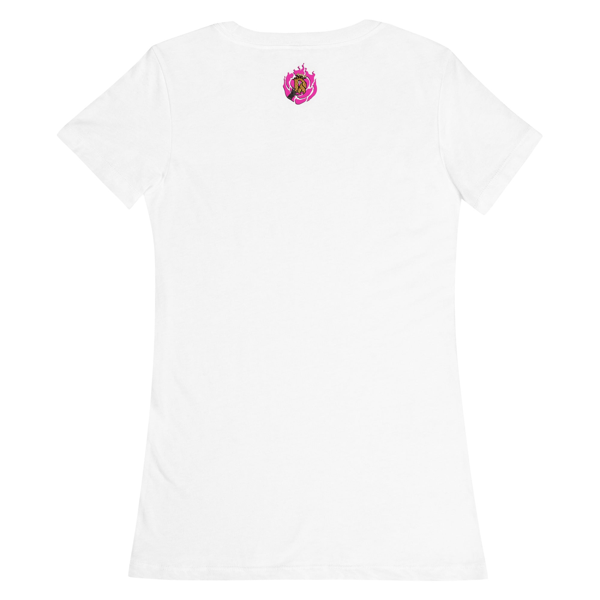 Women’s fitted Hustle Babe Pink Text Tee